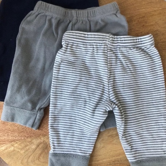 Lovable Friends Other - Set of 3 newborn pants blue, gray and striped